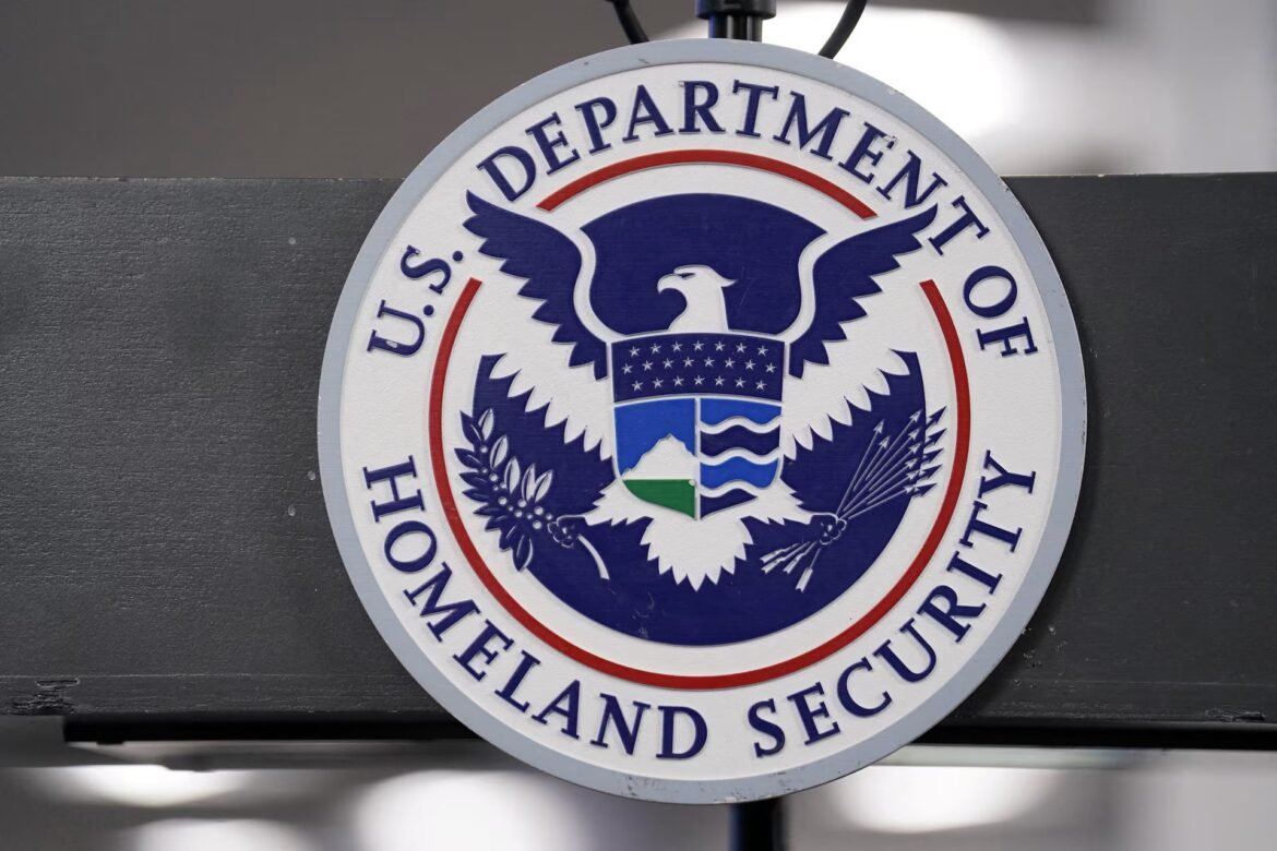 Seal of the U.S. Department of Homeland Security featuring an eagle emblem on a circular badge.